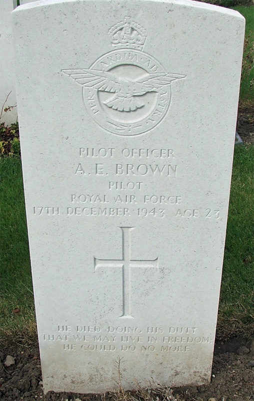 P/O Arthur Edward Brown<br/><br /><br />died December 17th, 1943